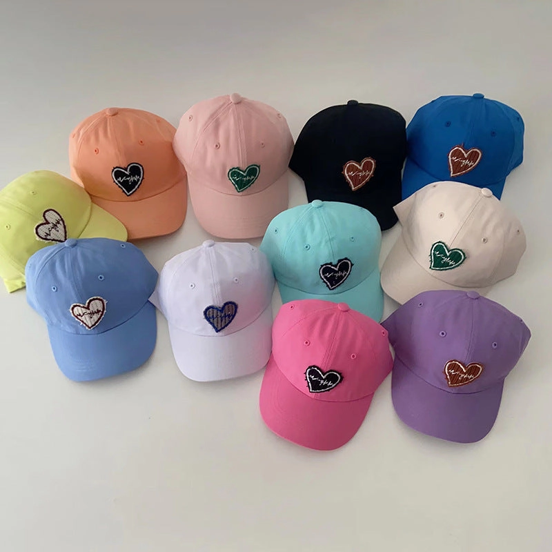Wholesale Children's Cloth Stickers Love Pure Cotton Baseball Cap