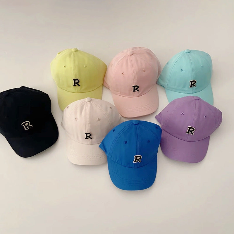 Wholesale Children's Simple R Letter Cotton Baseball Cap