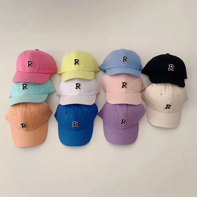 Wholesale Children's Simple R Letter Cotton Baseball Cap