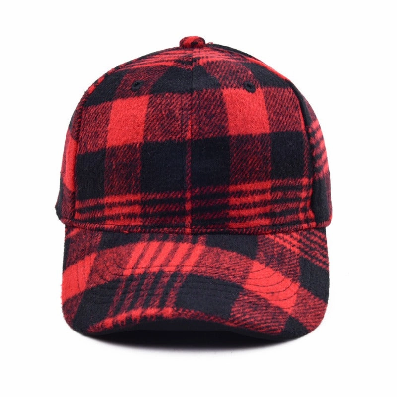 Wholesale Christmas Plaid Baseball Caps