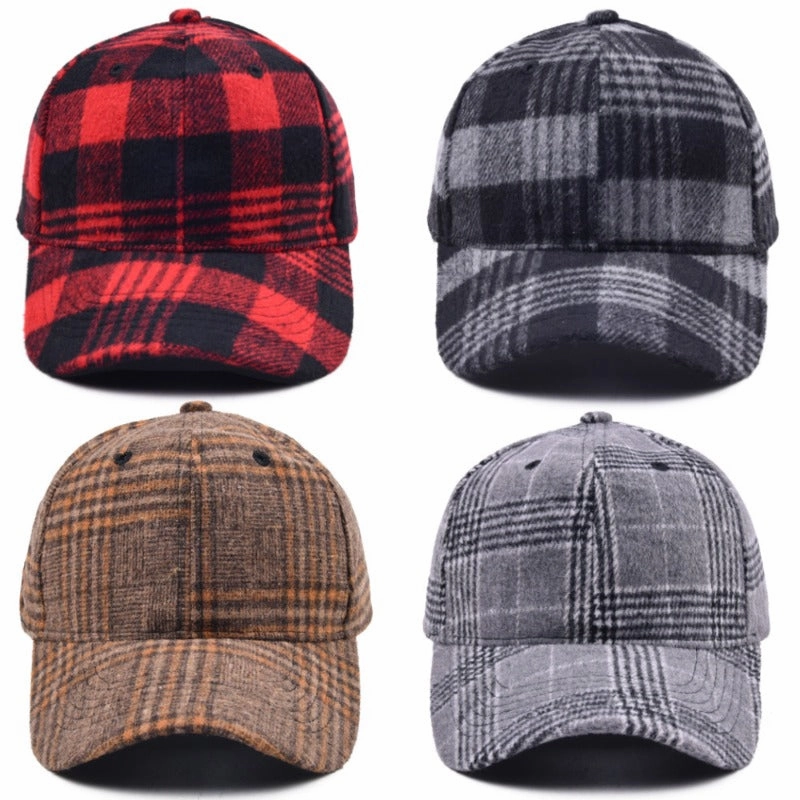 Wholesale Christmas Plaid Baseball Caps