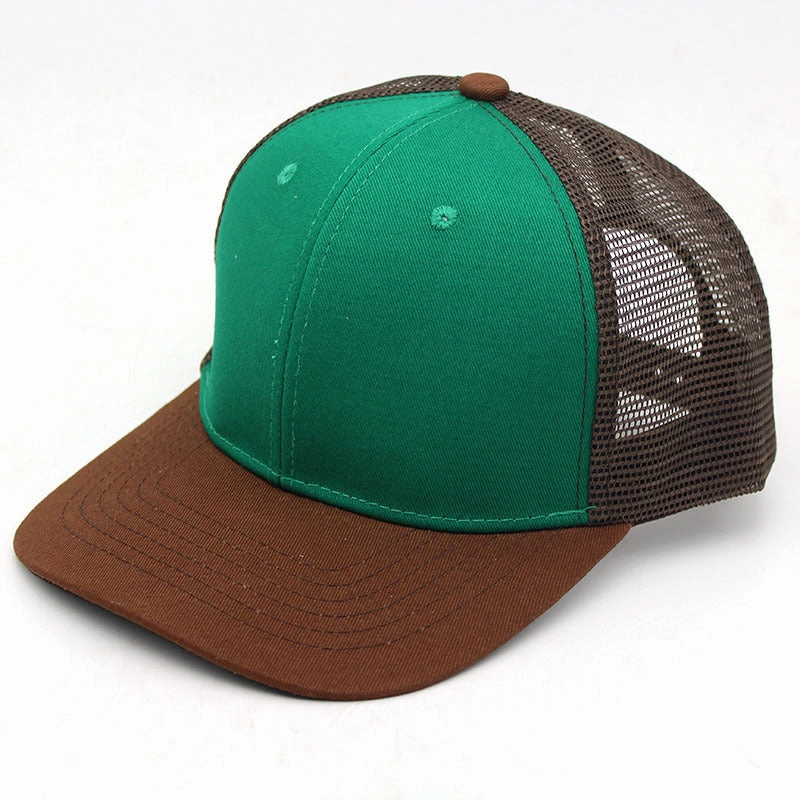 Wholesale Color Block Hip Hop Flat Brim Sunscreen Mesh Cotton Baseball Cap