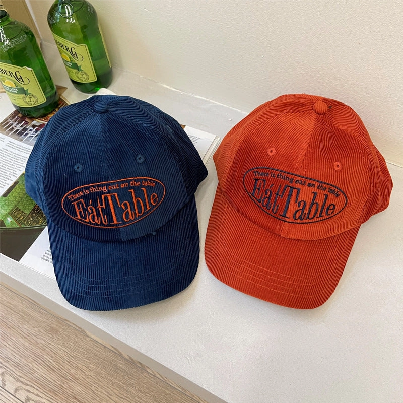 Wholesale Corduroy Embroidered Letters Caps