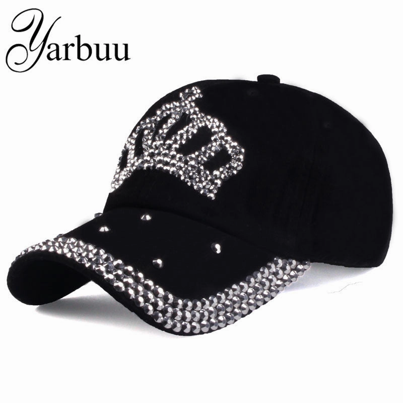 Wholesale Cotton Adjustable Crown Diamond Baseball Cap