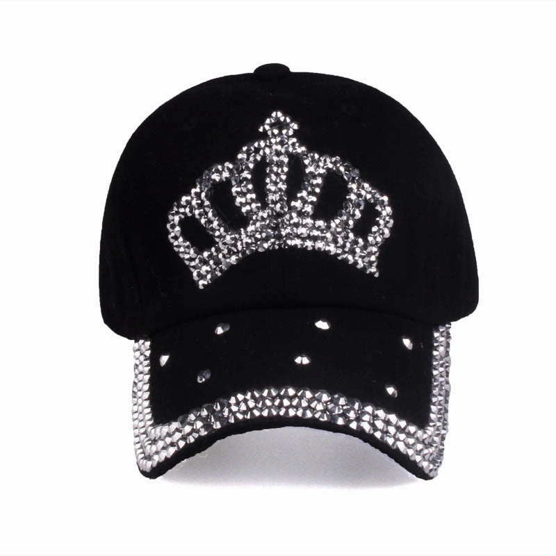Wholesale Cotton Adjustable Crown Diamond Baseball Cap