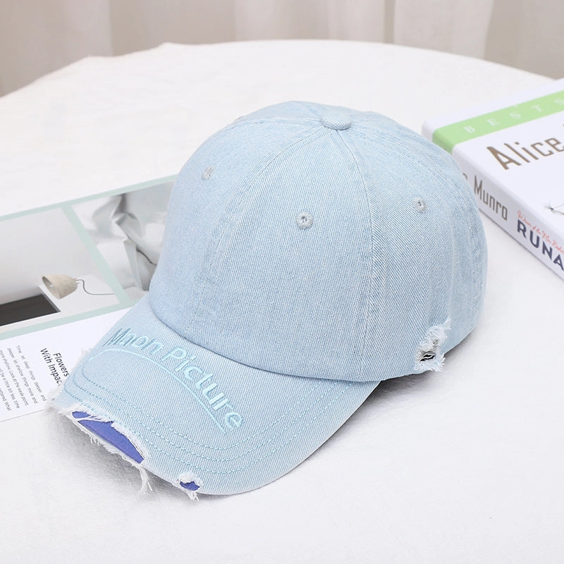Wholesale Cotton All-match Ripped Denim Baseball Cap