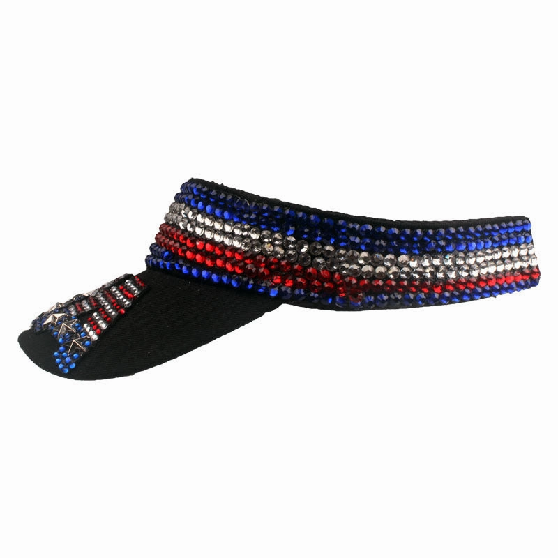 Wholesale Cotton American Flag Diamond Beanie Hat