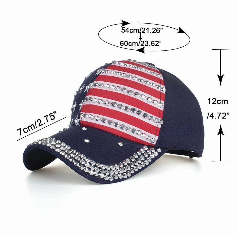 Wholesale Cotton American Flag Star Print Baseball Cap