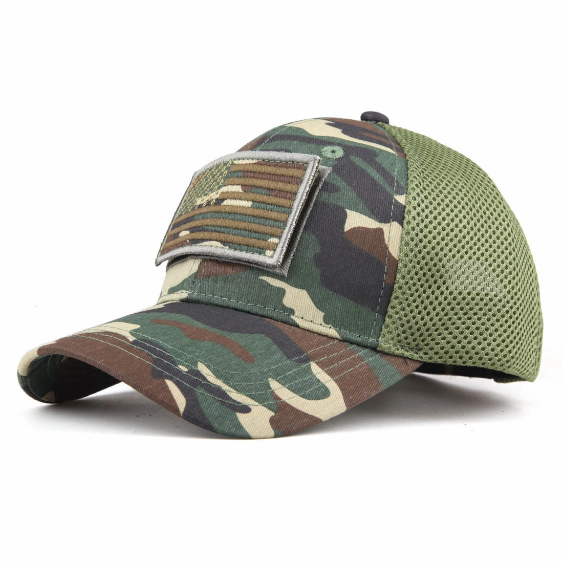 Wholesale Cotton American Flag Sunscreen Sports Velcro Baseball Cap