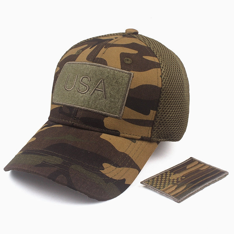 Wholesale Cotton American Flag Sunscreen Sports Velcro Baseball Cap
