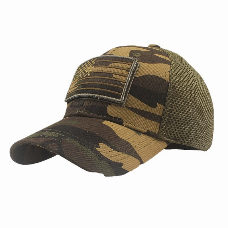 Wholesale Cotton American Flag Sunscreen Sports Velcro Baseball Cap