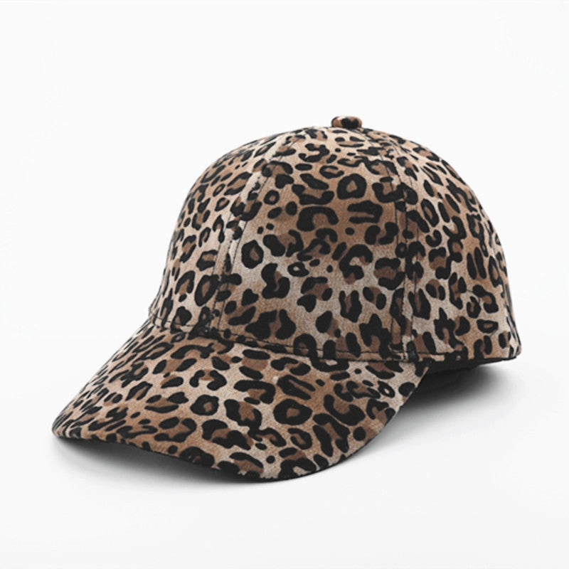 Wholesale Cotton Autumn and Winter Leopard Print Baseball Cap