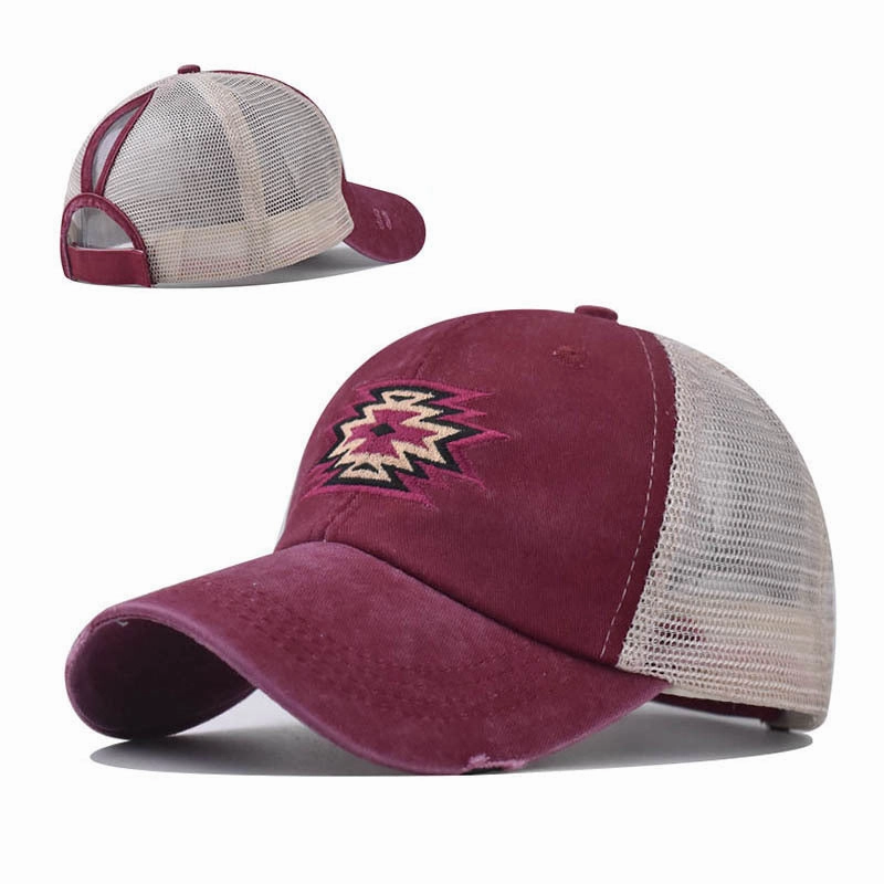Wholesale Cotton Aztec Pattern Embroidered Baseball Cap