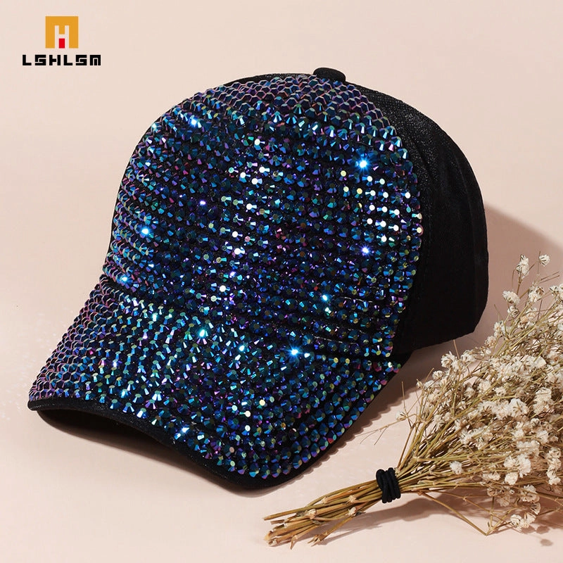 Wholesale Cotton Baseball Caps with Diamond Decorations