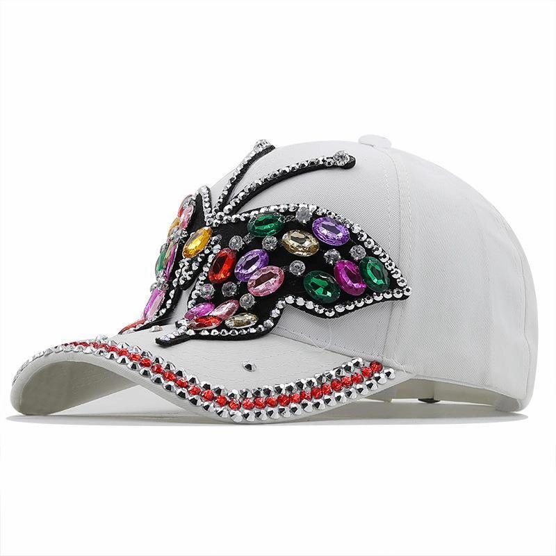Wholesale Cotton Butterfly Diamond Baseball Cap