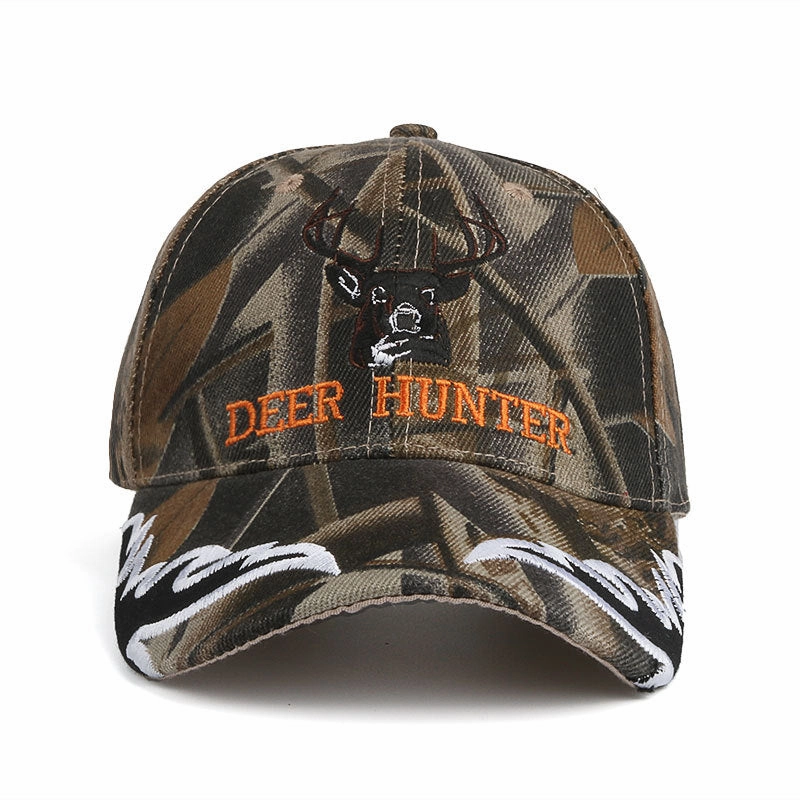 Wholesale Cotton Camouflage Deer Head Embroidered Cap