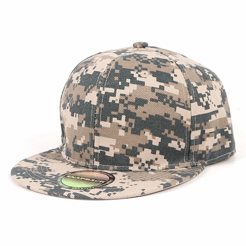 Wholesale Cotton Camouflage Flat Brim Hip Hop Baseball Cap