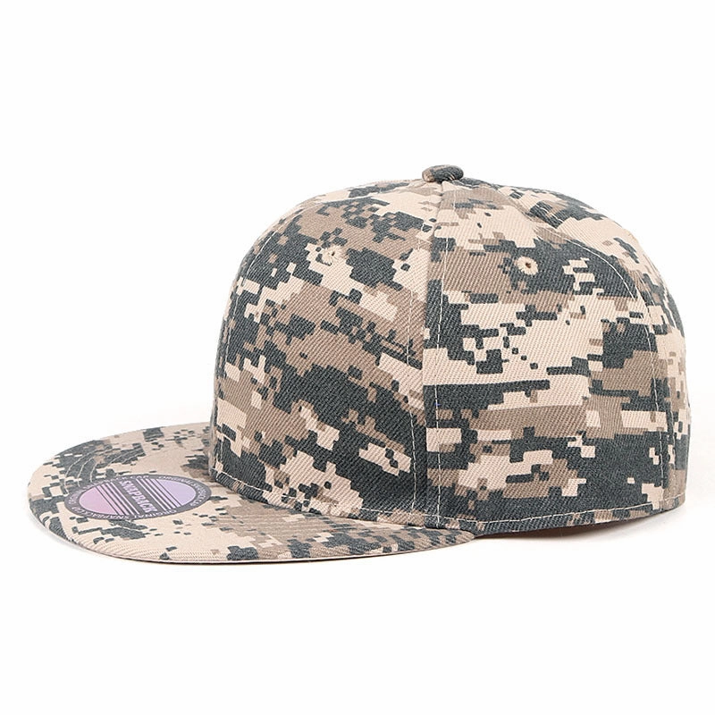 Wholesale Cotton Camouflage Flat Brim Hip Hop Baseball Cap