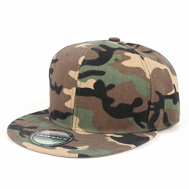 Wholesale Cotton Camouflage Flat Brim Hip Hop Baseball Cap