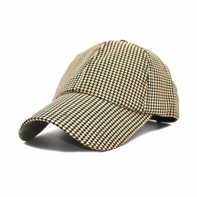 Wholesale Cotton Check Print Baseball Caps