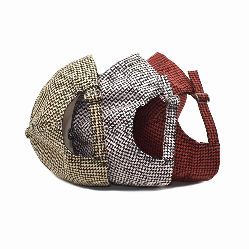 Wholesale Cotton Check Print Baseball Caps