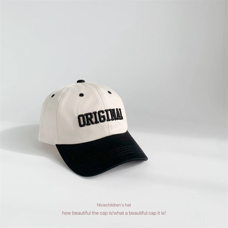 Wholesale Cotton Color Matching Alphabet Embroidery Children's Baseball Hat