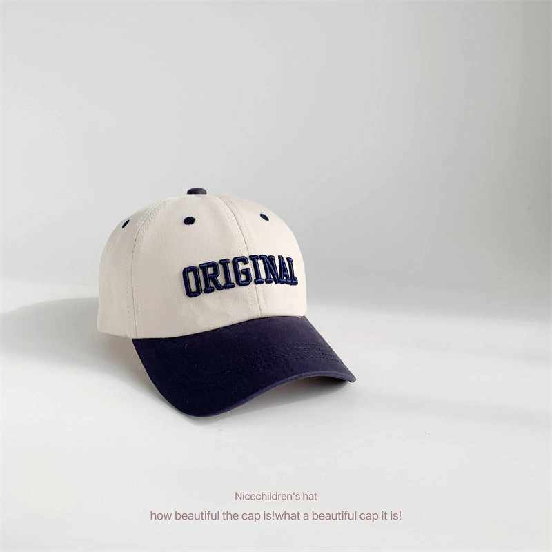 Wholesale Cotton Color Matching Alphabet Embroidery Children's Baseball Hat