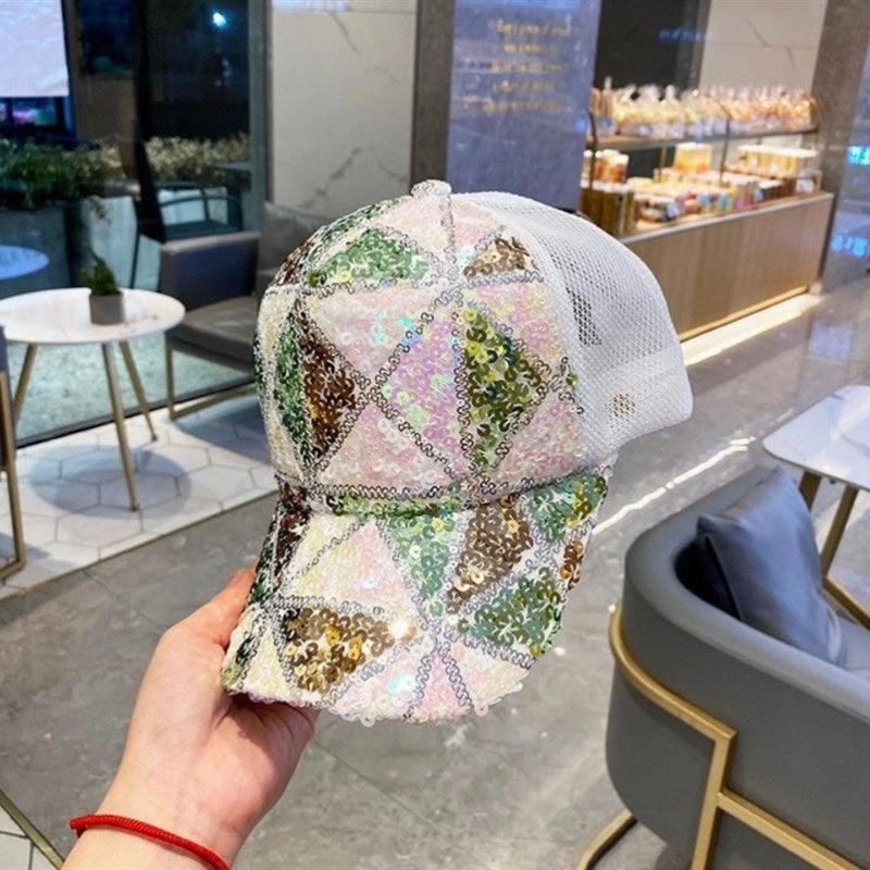 Wholesale Cotton Colored Sequin Duckbill Caps