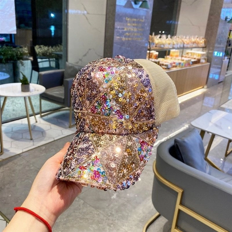 Wholesale Cotton Colored Sequin Duckbill Caps