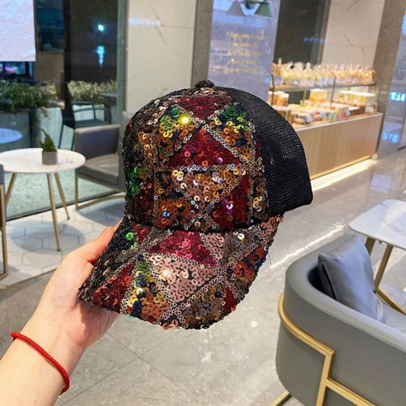 Wholesale Cotton Colored Sequin Duckbill Caps