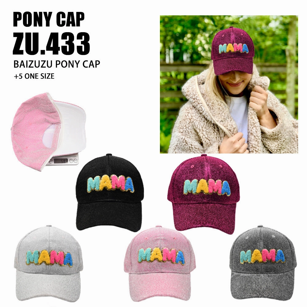 Wholesale Cotton Colorful MAMA Label Baseball Cap