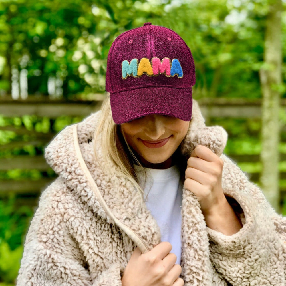 Wholesale Cotton Colorful MAMA Label Baseball Cap