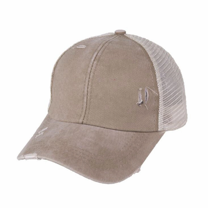 Wholesale Cotton Cross Ponytail Baseball Caps