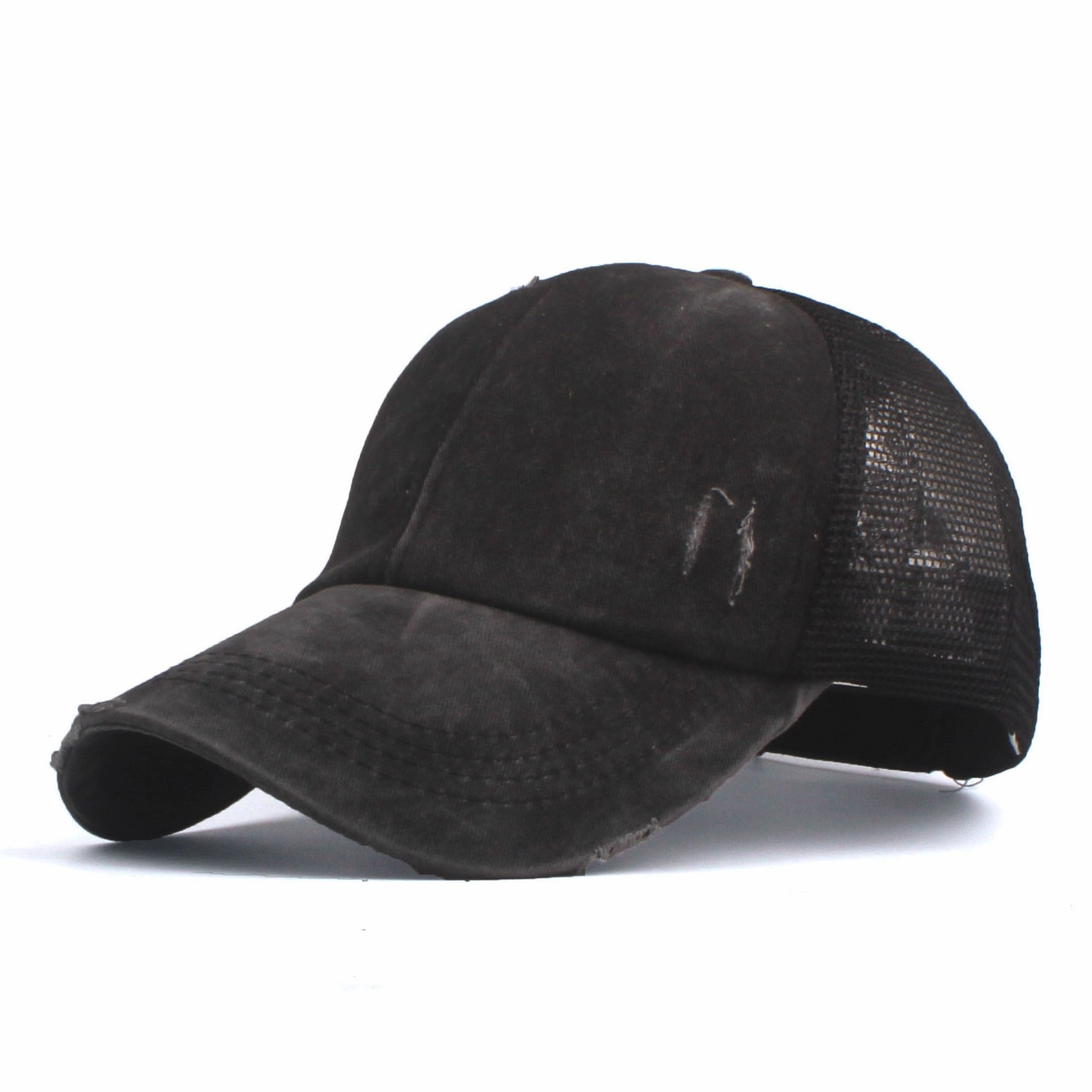 Wholesale Cotton Cross Ponytail Baseball Caps