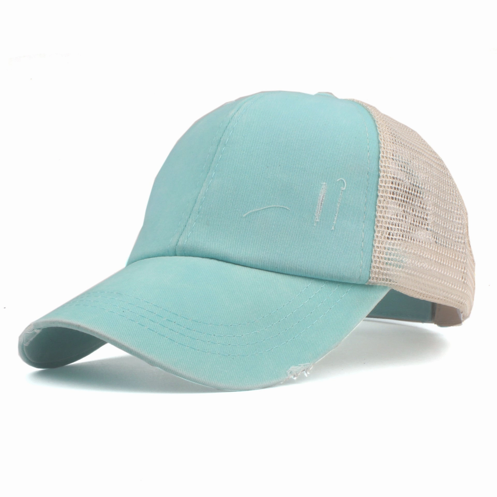 Wholesale Cotton Cross Ponytail Baseball Caps