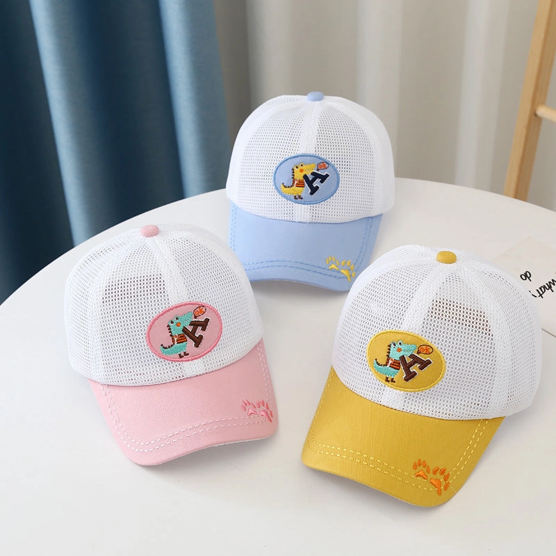 Wholesale Cotton Dinosaur Alphabet Kids Baseball Cap