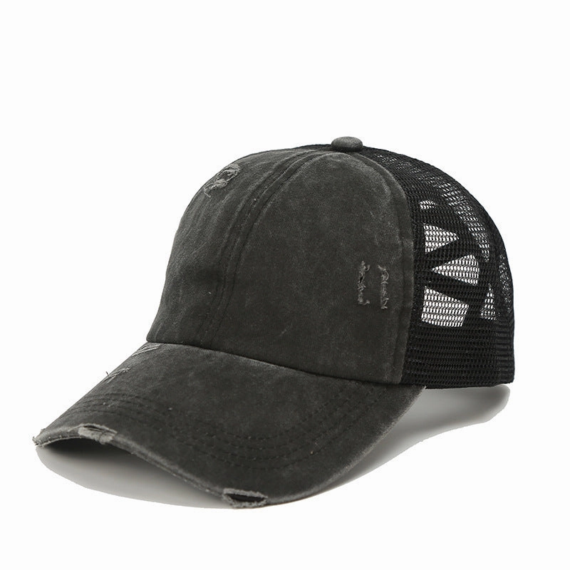 Wholesale Cotton Double Ponytail Baseball Cap