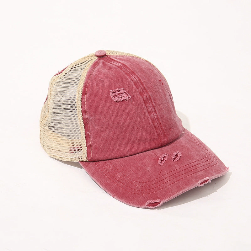 Wholesale Cotton Double Ponytail Baseball Cap