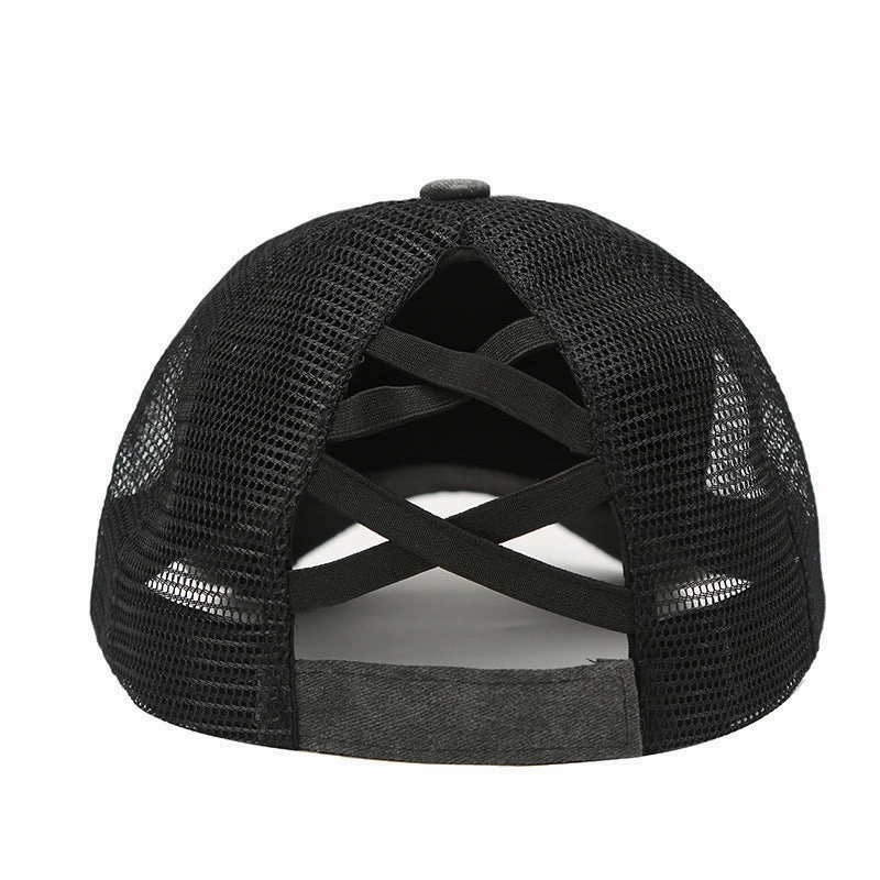 Wholesale Cotton Double Ponytail Baseball Cap
