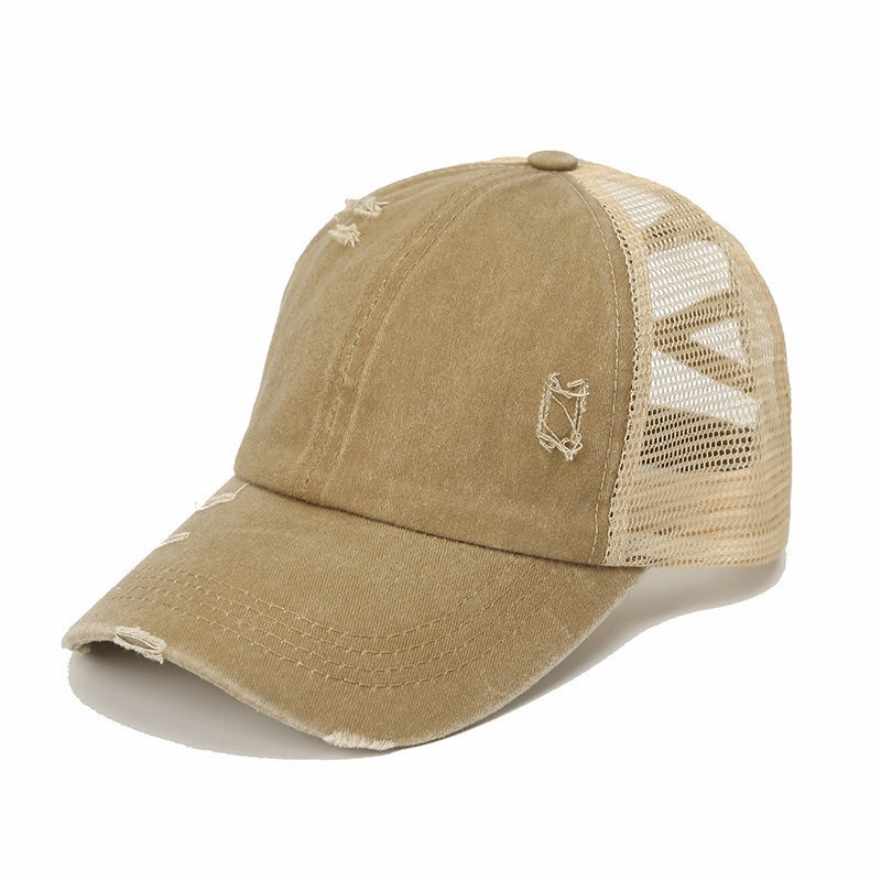 Wholesale Cotton Double Ponytail Baseball Cap