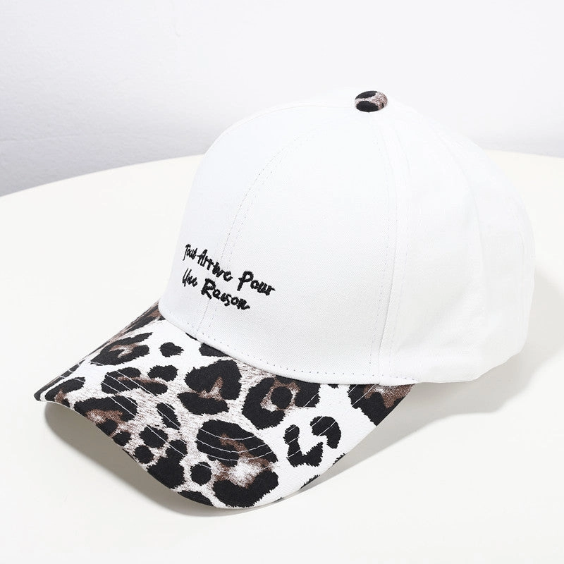 Wholesale Cotton Embroidered Leopard Print Baseball Caps