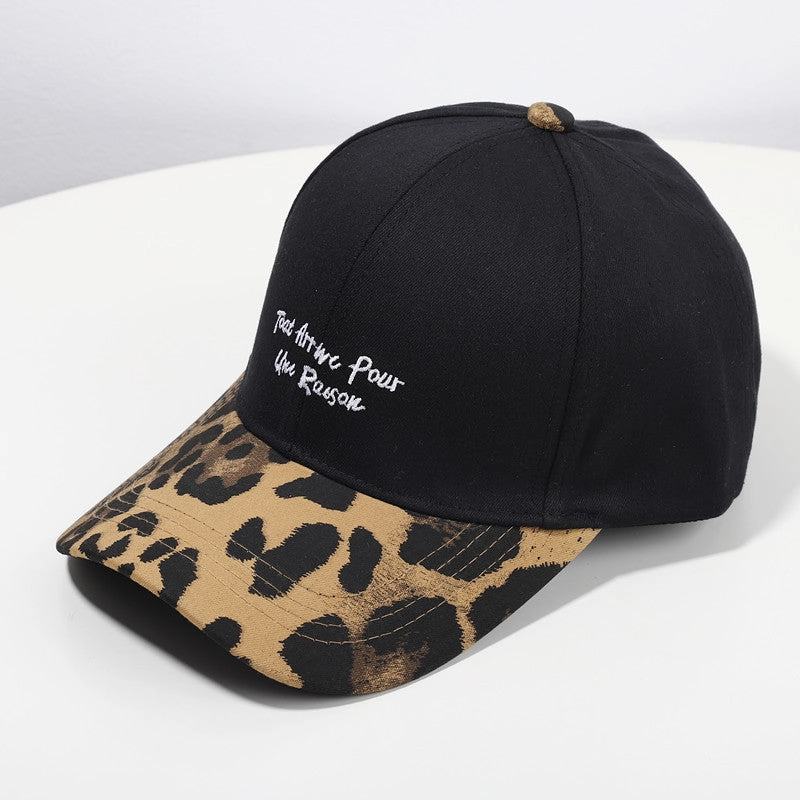 Wholesale Cotton Embroidered Leopard Print Baseball Caps