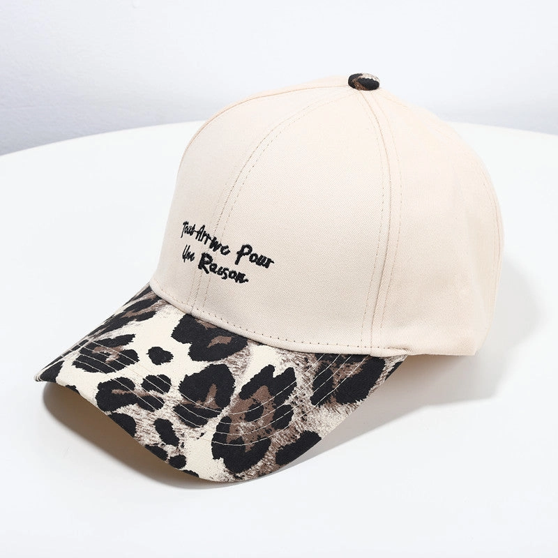 Wholesale Cotton Embroidered Leopard Print Baseball Caps