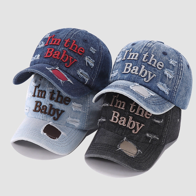 Wholesale Cotton Embroidered Letter Hole Children's Baseball Caps