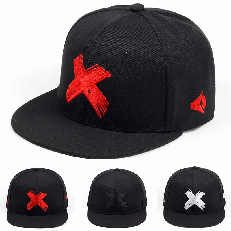 Wholesale Cotton Embroidered Letter X Flat Brim Hat