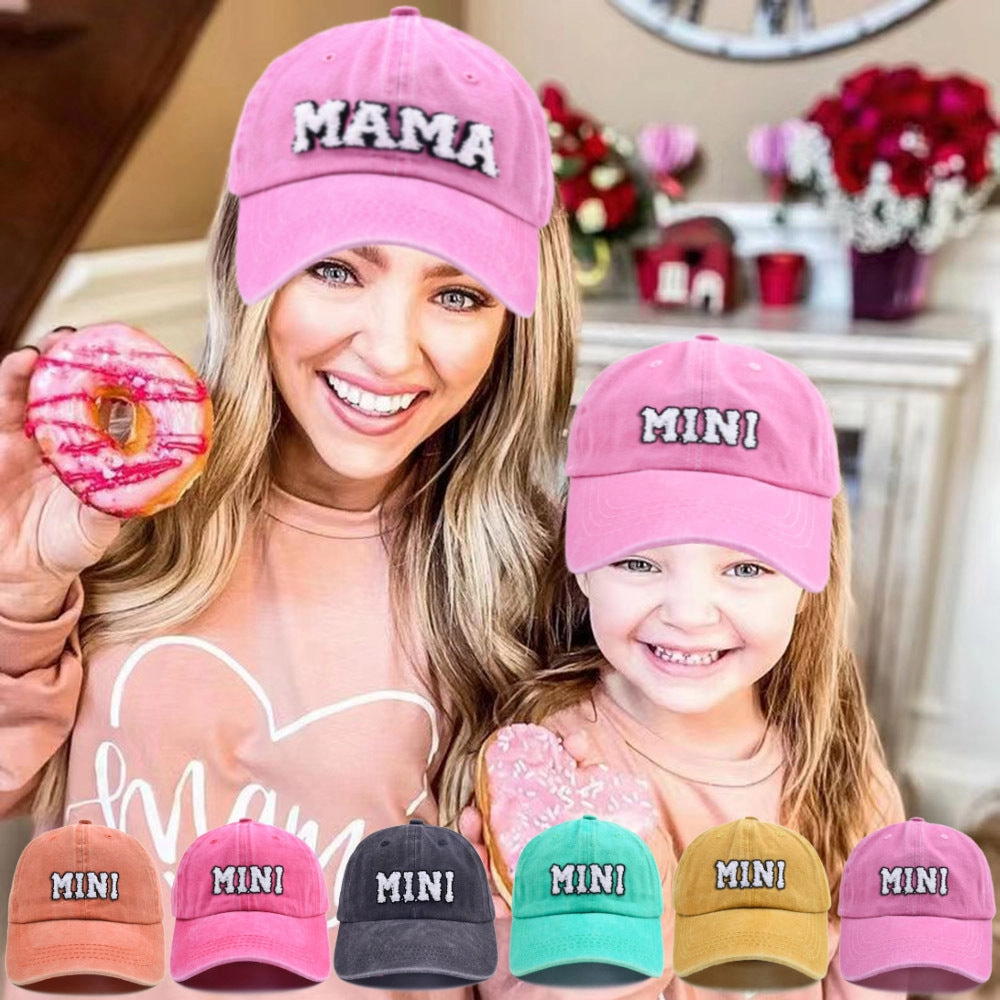 Wholesale Cotton Embroidered Letters MAMA MINI Parent-child Baseball Cap