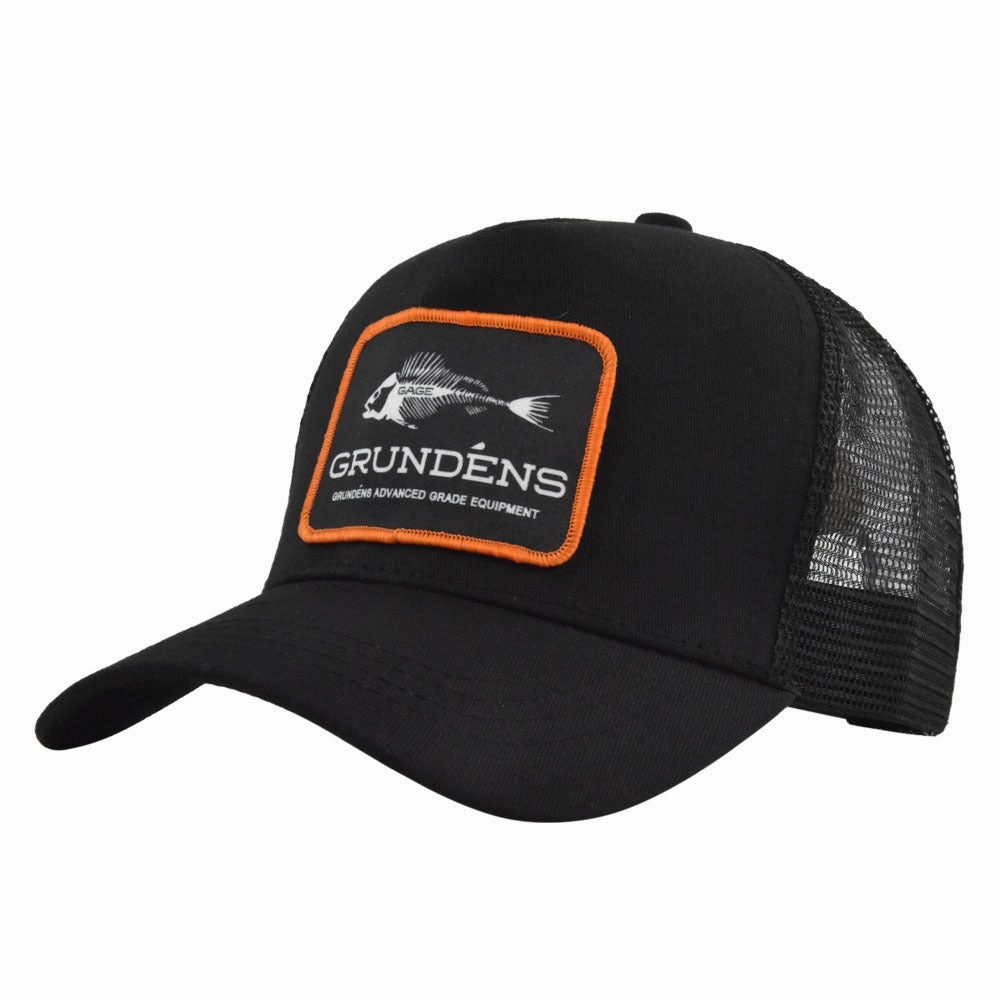 Wholesale Cotton Fish Woven Logo Truck Mesh Baseball Cap