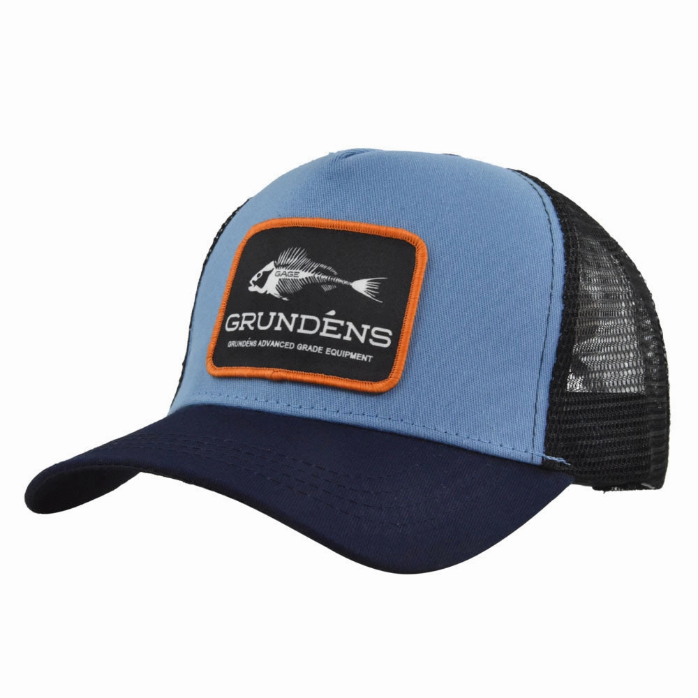 Wholesale Cotton Fish Woven Logo Truck Mesh Baseball Cap