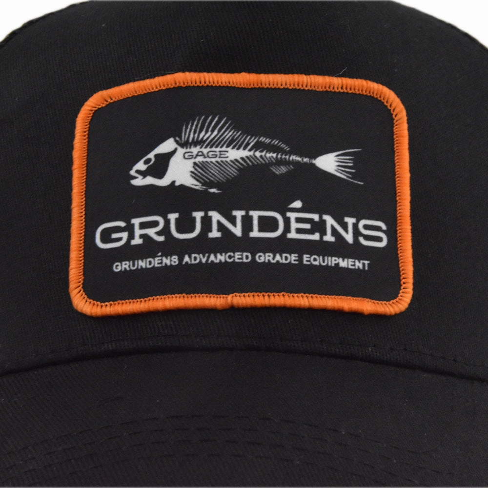 Wholesale Cotton Fish Woven Logo Truck Mesh Baseball Cap
