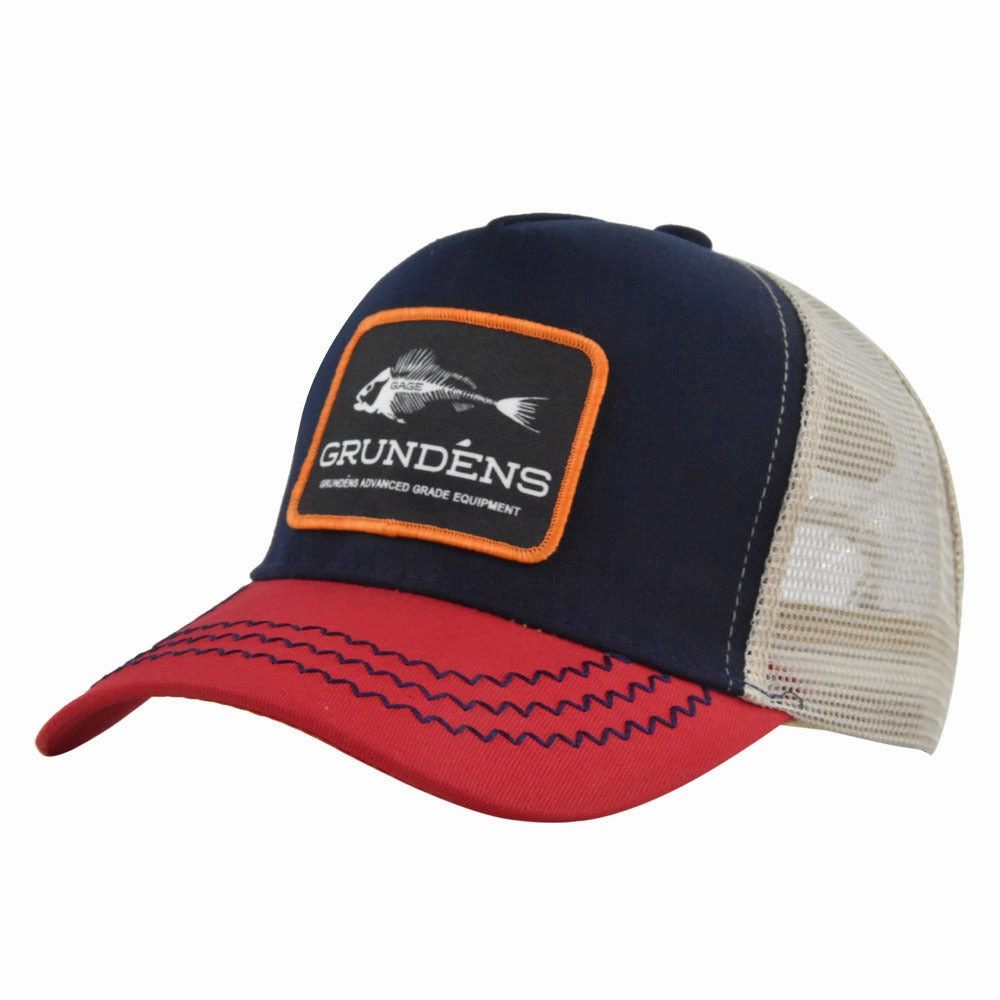 Wholesale Cotton Fish Woven Logo Truck Mesh Baseball Cap